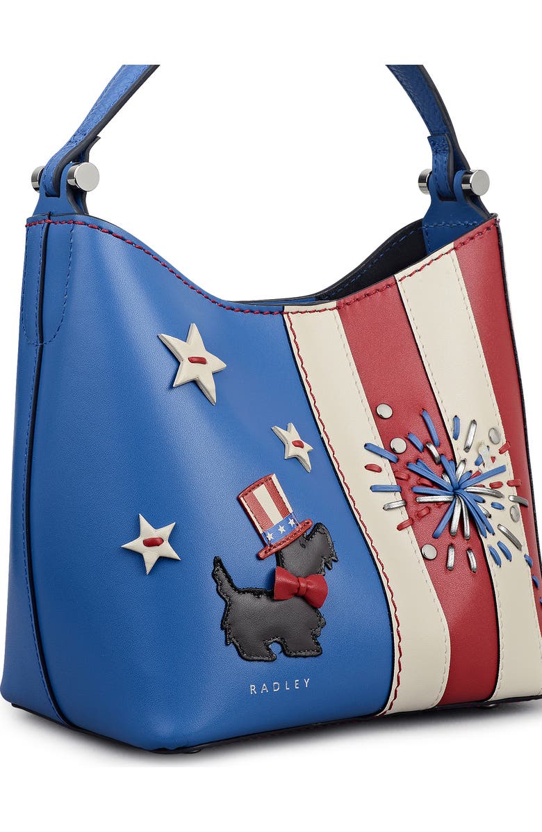 Radley Fireworks And Stripes Small Open Top Crossbody Bag, Alternate, color, Cobalt