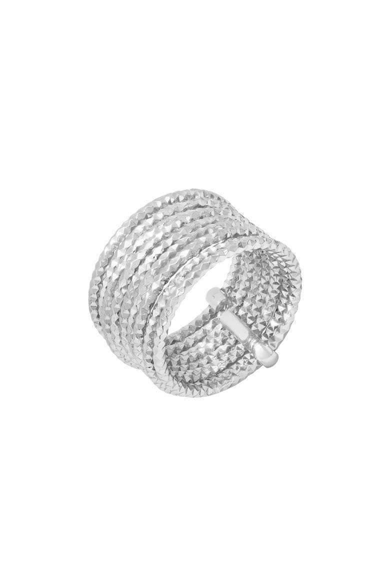 18k Gold Plated Textured Ring, Main, color, SILVER