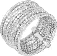 STEELTIME 18k Gold Plated Textured Ring