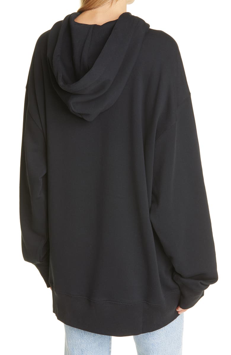 Acne Studios Women's Fonbar Face Patch Oversize Organic Cotton Hoodie, Alternate, color, 