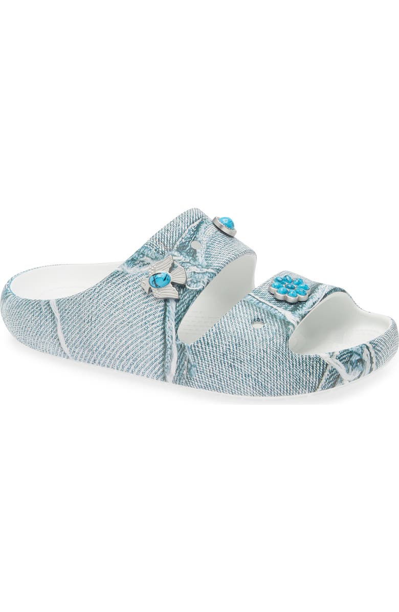 CROCS Gender Inclusive Classic Denim 2.0 Slide Sandal, Main, color,