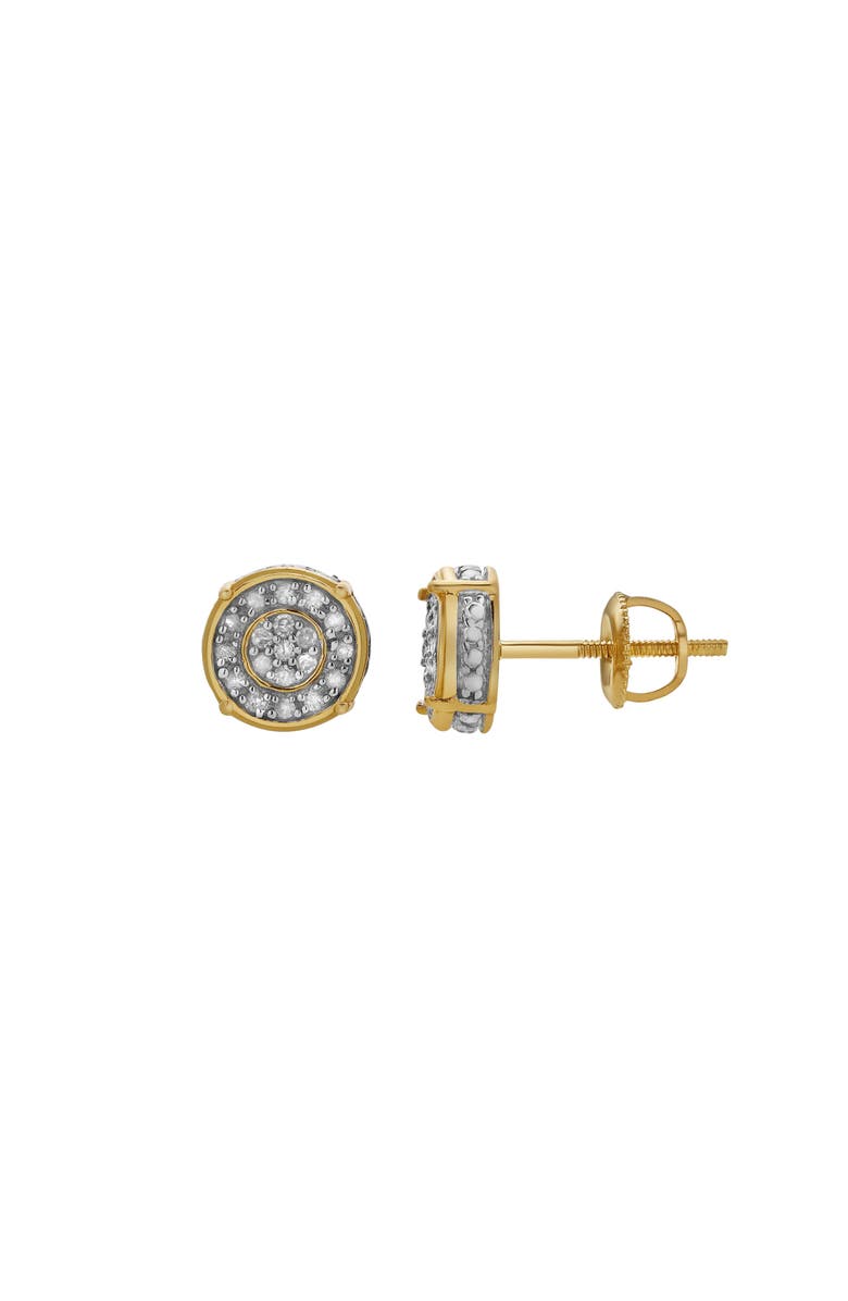 LuvMyJewelry Inquietude 10K Yellow Gold Diamond Unisex Earrings - 0.14 Cts, Alternate, color, 10K Yellow Gold