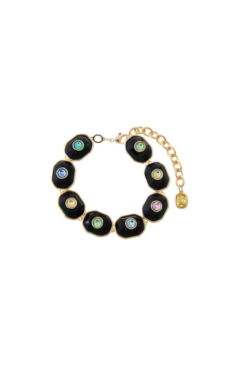 BY ADINA EDEN Midnight Charm Bracelet, Main, color, Onyx