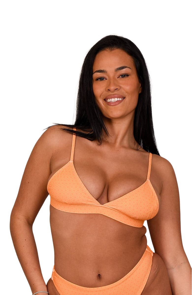 OOSC Tangerine Squeeze Boost 'Em Up Bikini Top, Alternate, color, Orange