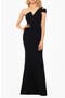 One-Shoulder Scuba Crepe Gown