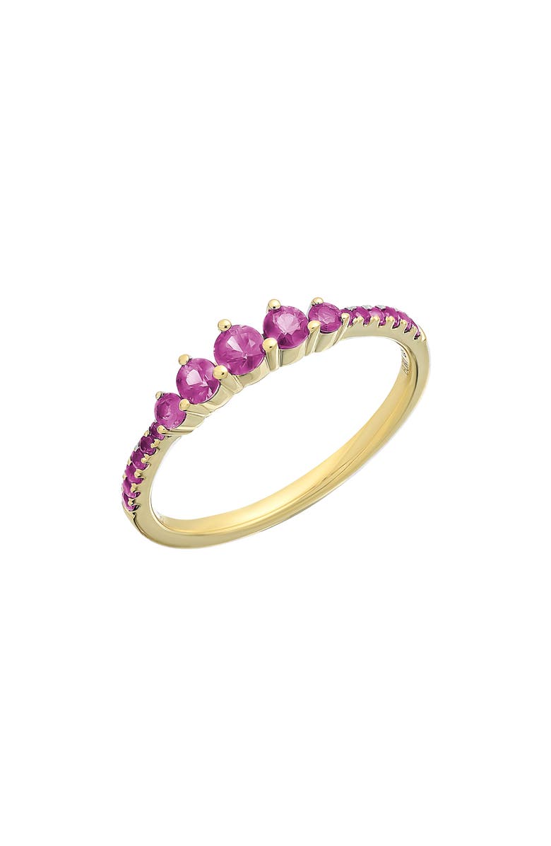 Bony Levy El Mar Stackable Ring, Main, color, 18K Yellow Gold - Ruby