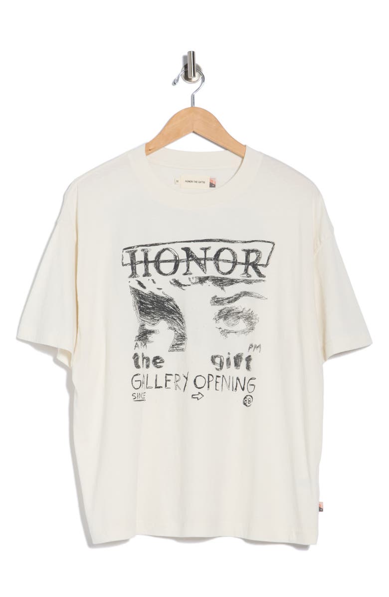 HONOR THE GIFT Art That Reflects Graphic T-Shirt, Alternate, color, Bone