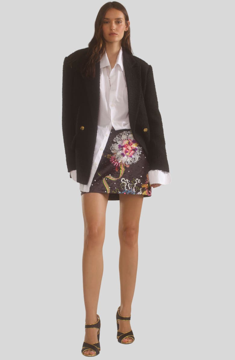 Cynthia Rowley Bardot Bouclé Blazer, Main, color, 