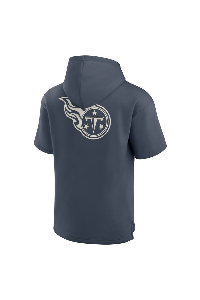 Men's Fanatics Navy Tennessee Titans Elements Future Ground Lettering Short Sleeve Pullover Hoodie, Alternate, color, Navy