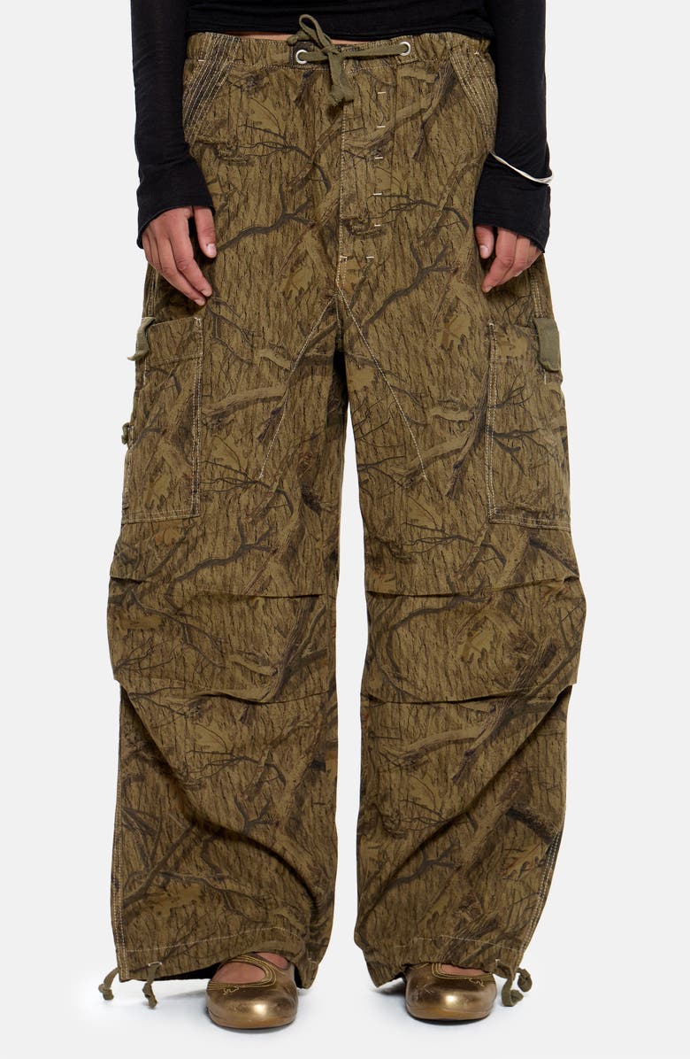JADED LONDON Tree Camo Oversize Cargo Pants, Main, color, Camo
