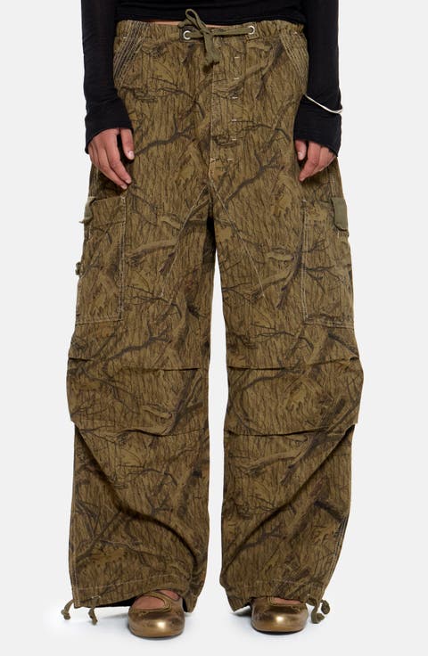Tree Camo Oversize Cargo Pants