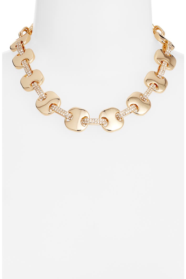 Crystal Statement Collar Necklace, Alternate, color, CLEAR- GOLD