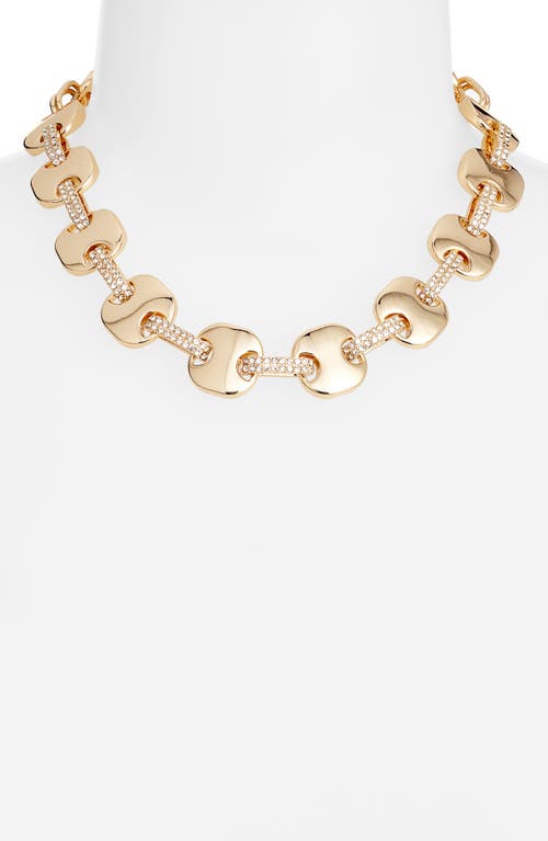Open Edit Crystal Statement Collar Necklace In Gold