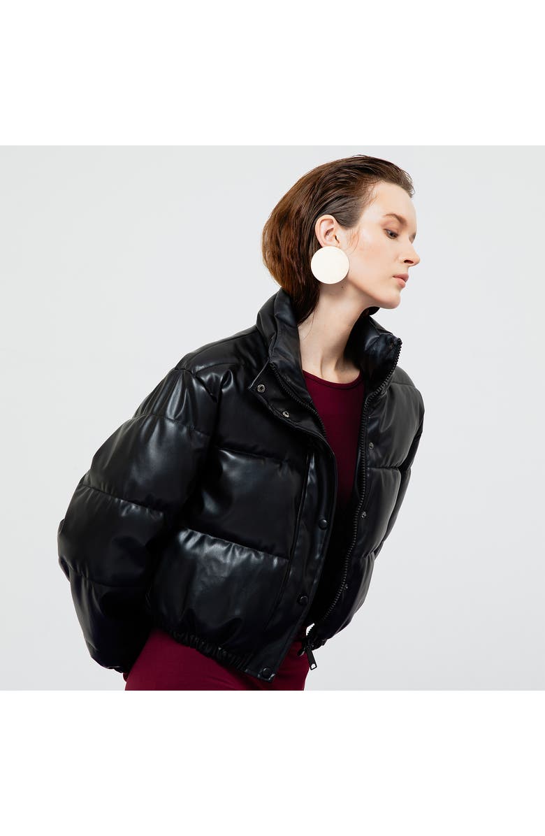 ATS Lyra Quilted Leather Jacket, Alternate, color, Black