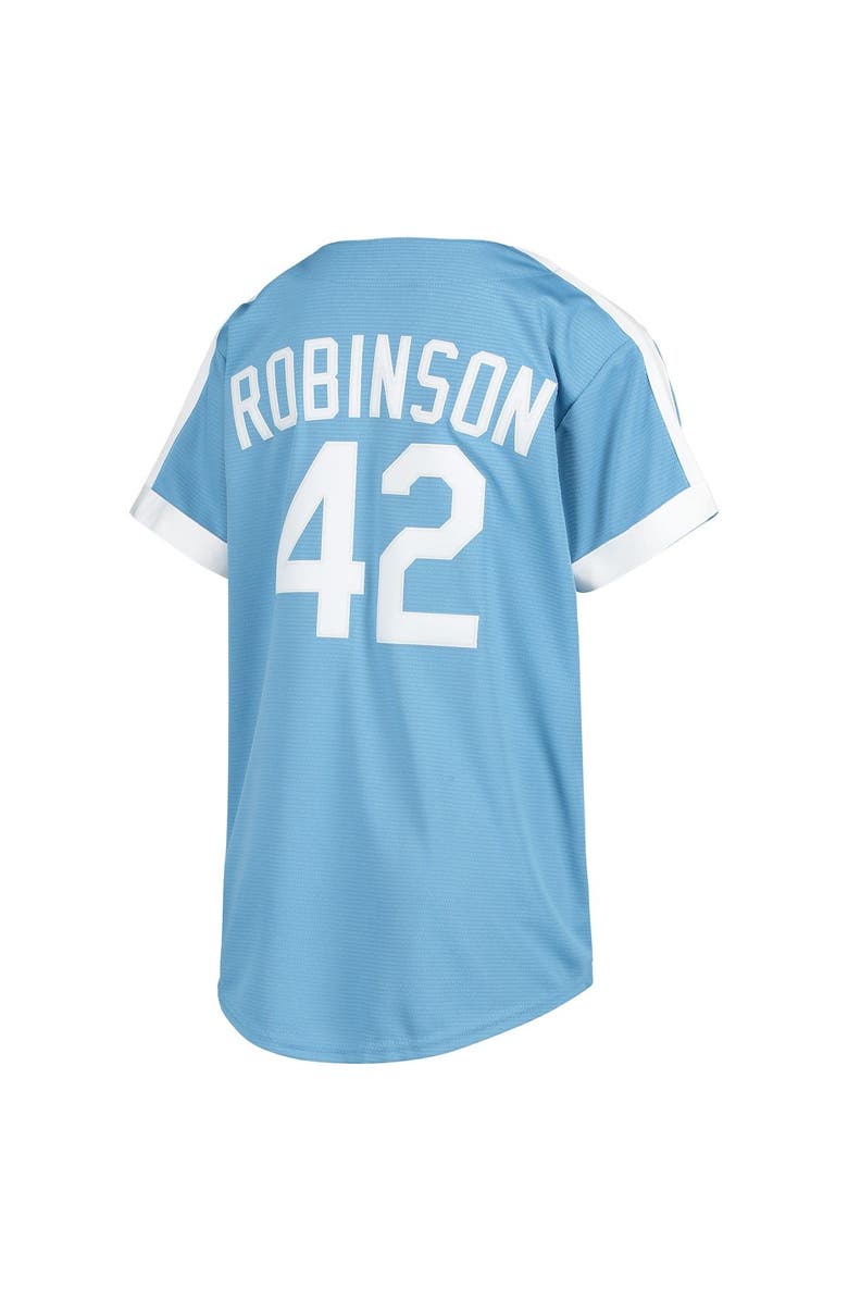 Nike Youth Nike Jackie Robinson Light Blue Brooklyn Dodgers Alternate Cooperstown Collection Player Jersey, Alternate, color, 