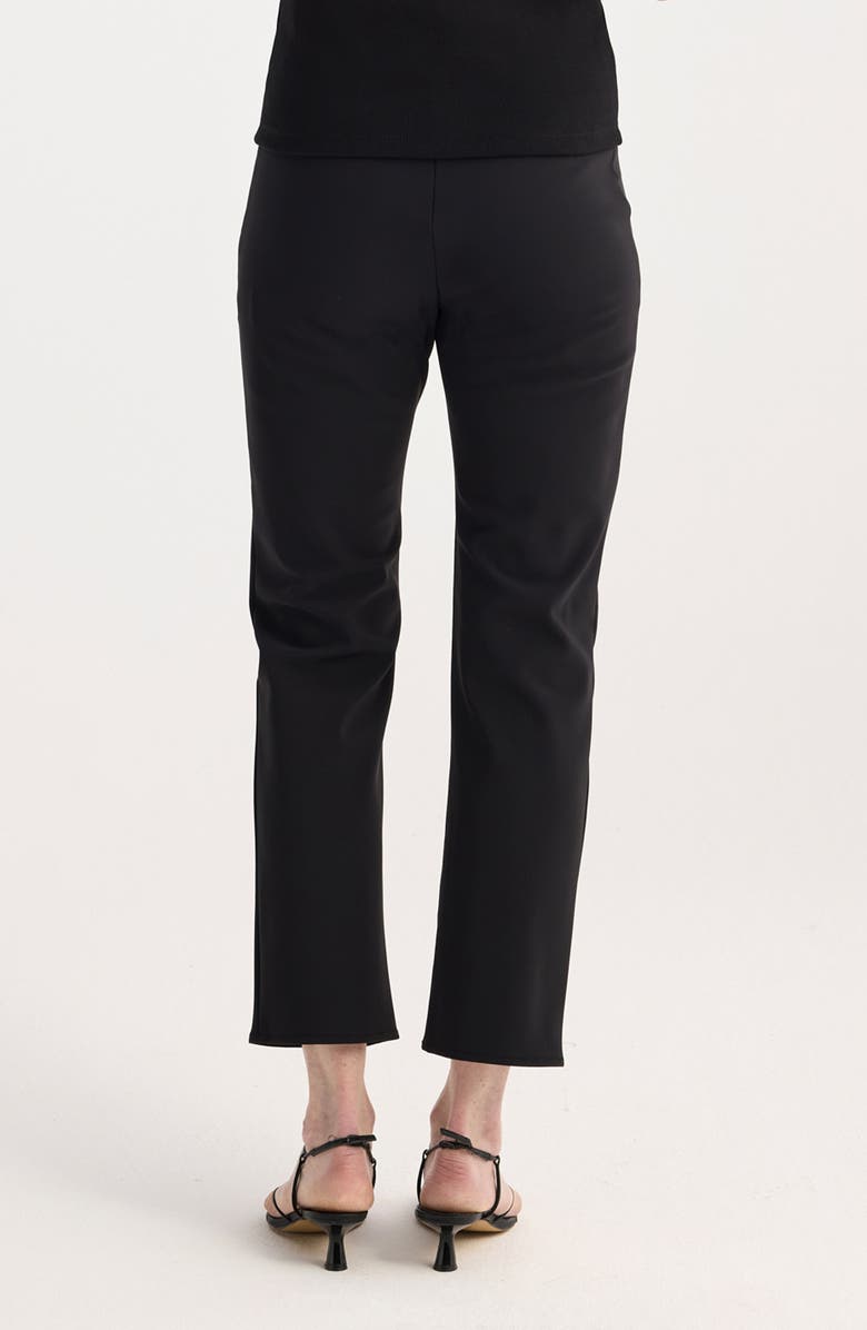 Róhe Slim Scuba Knit Ankle Pants, Alternate, color, Black