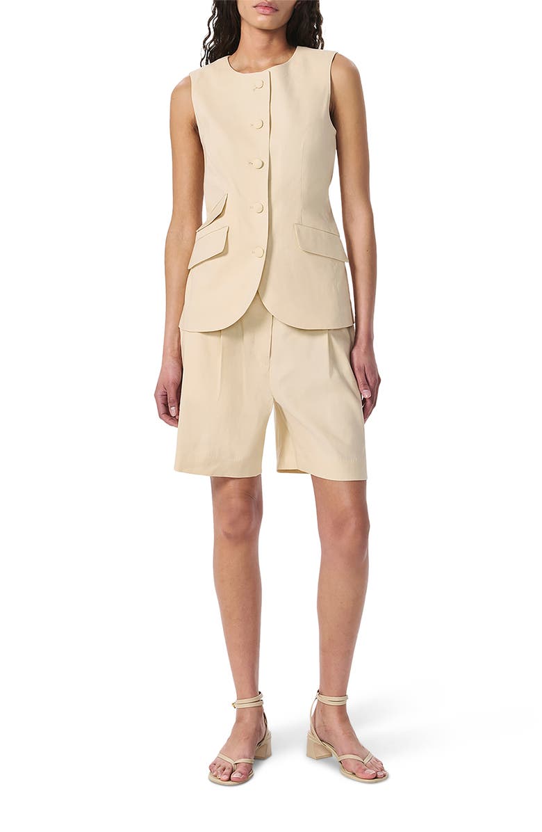 rag & bone Slade Linen Blend Vest, Alternate, color, Light Tan
