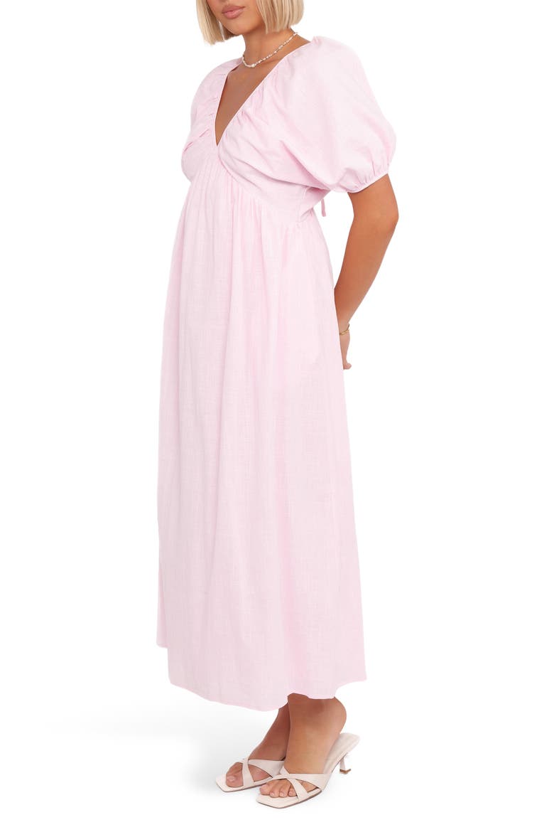 Sullivan Puff Sleeve Cotton Maxi Dress, Alternate, color, PINK
