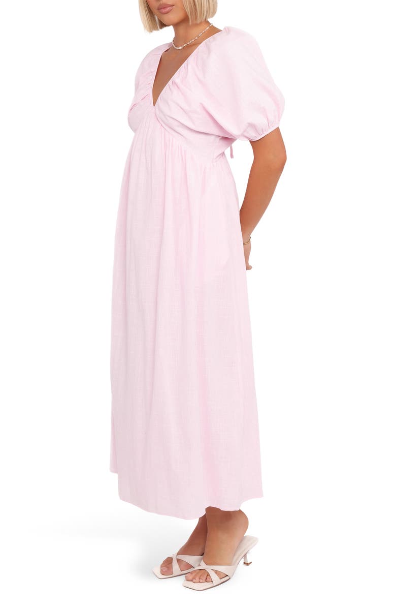 Petal & Pup Sullivan Puff Sleeve Cotton Maxi Dress, Alternate, color, Pink