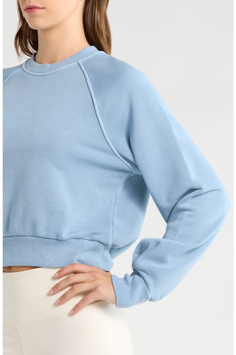 Fade Out Crop Sweatshirt, Alternate, color, WASHED AFTER DARK NAVY