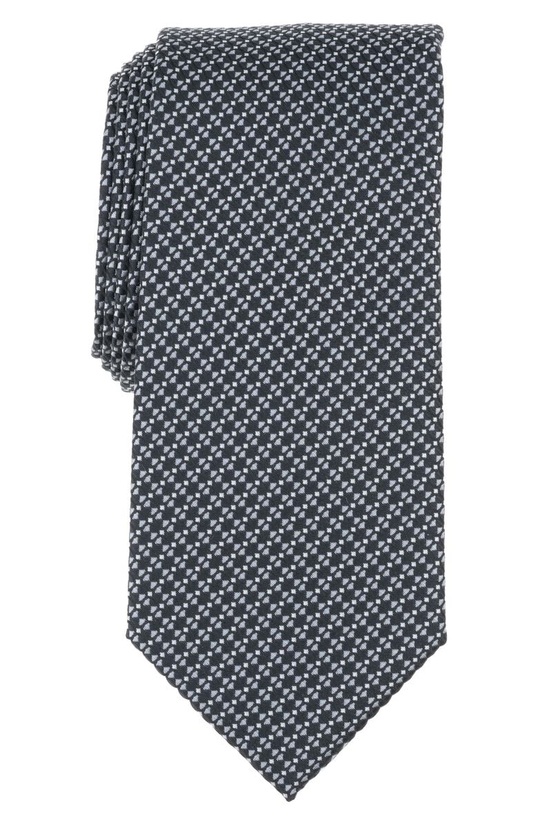 Perry Ellis Eldin Mini Dot Tie, Main, color, Black