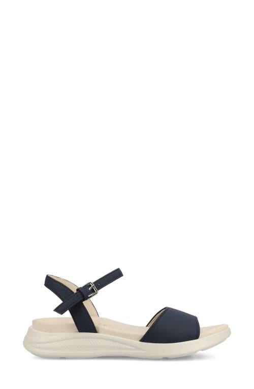 Shop Journee Collection Jaylee Wedge Sandal In Navy