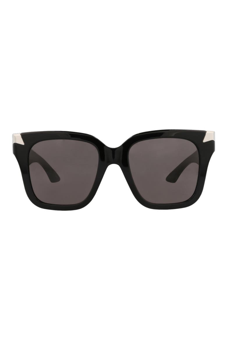 53mm Square Sunglasses, Main, color, BLACK BLACK GREY