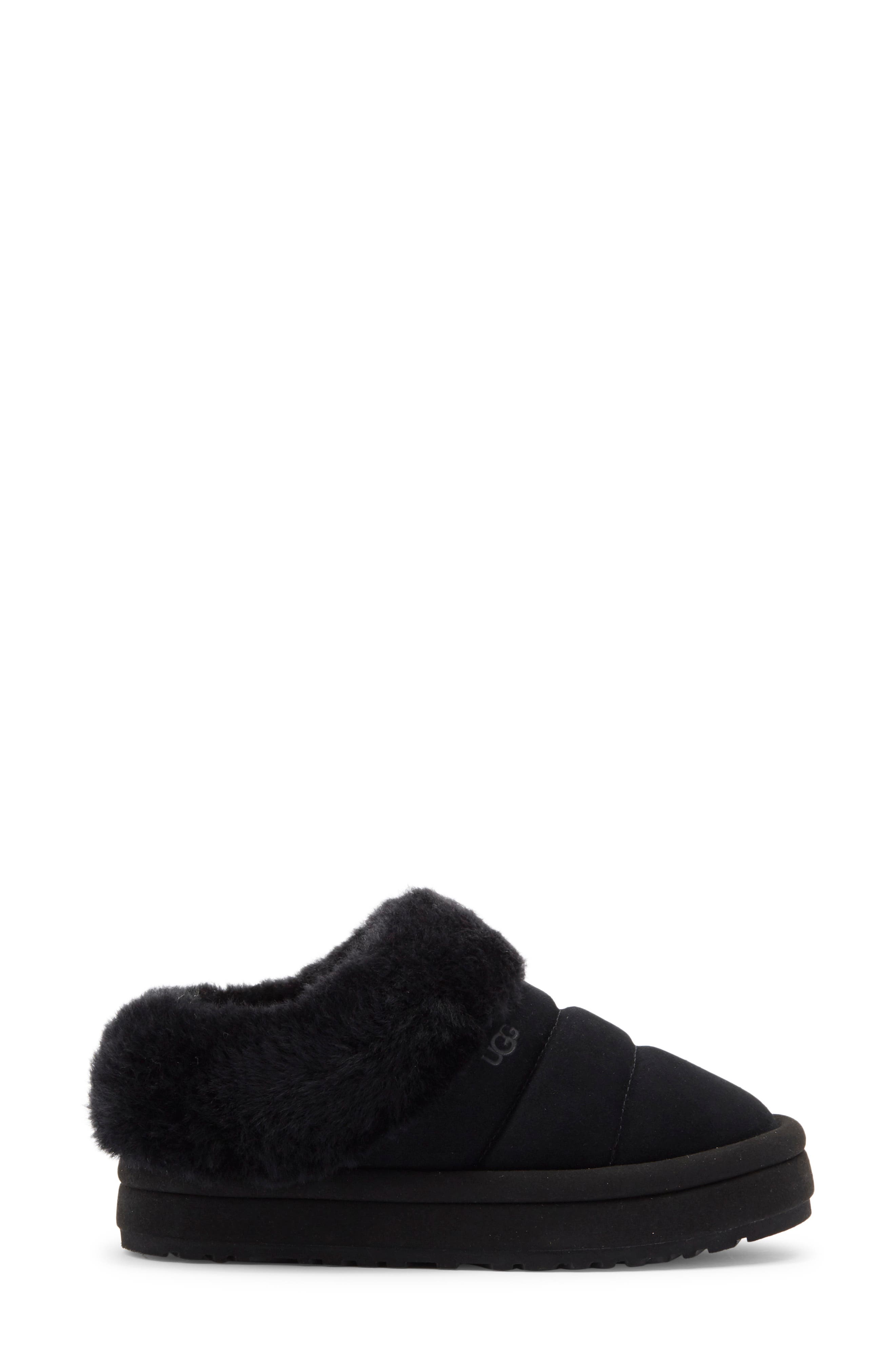 UGG<sup>®</sup> Kids' Tazzlita Faux Fur Clog, Alternate, color, Black