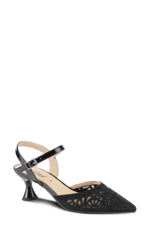 Delicate Ankle Strap Pointed Toe Pump (Women)