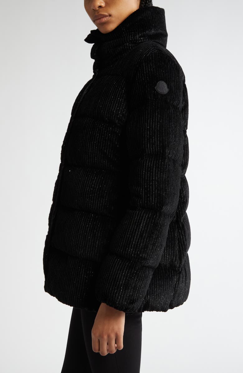 Moncler Cochevisse Metallic Corduroy Down Jacket, Alternate, color, 
