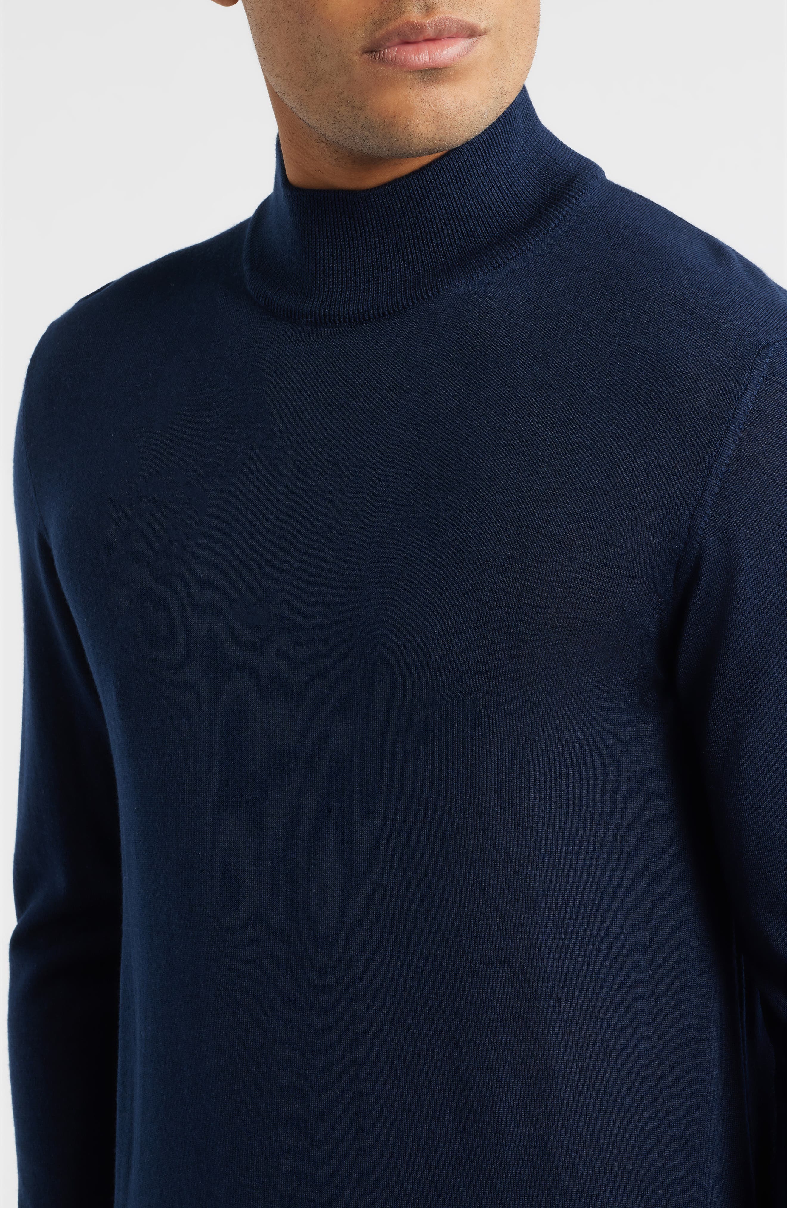 Mock Neck Wool & Silk Sweater - image 4