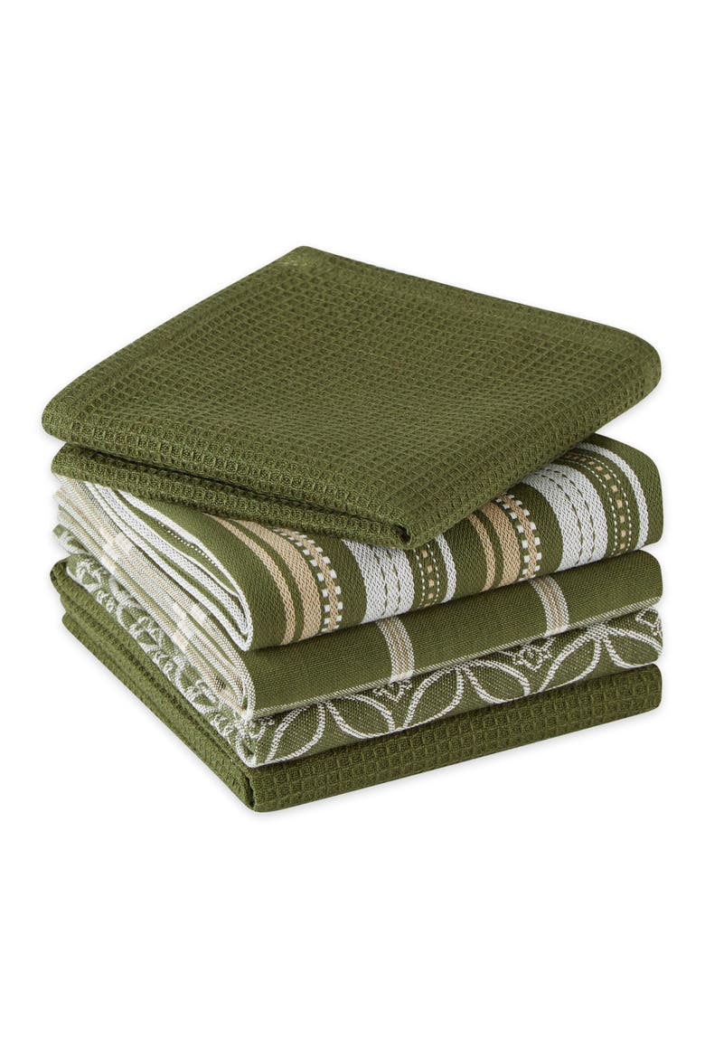 Everyday Assorted Dishtowel & Dishcloth Set/5, Alternate, color, Sage