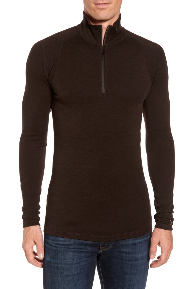 Merino 250 Base Layer Quarter Zip Pullover, Main, color, SUMATRA HEATHER