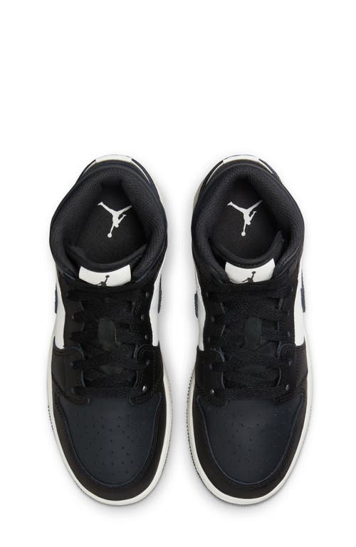 Nike Kids' Air Jordan 1 Mid Sneaker In Black/off Noir/summit White