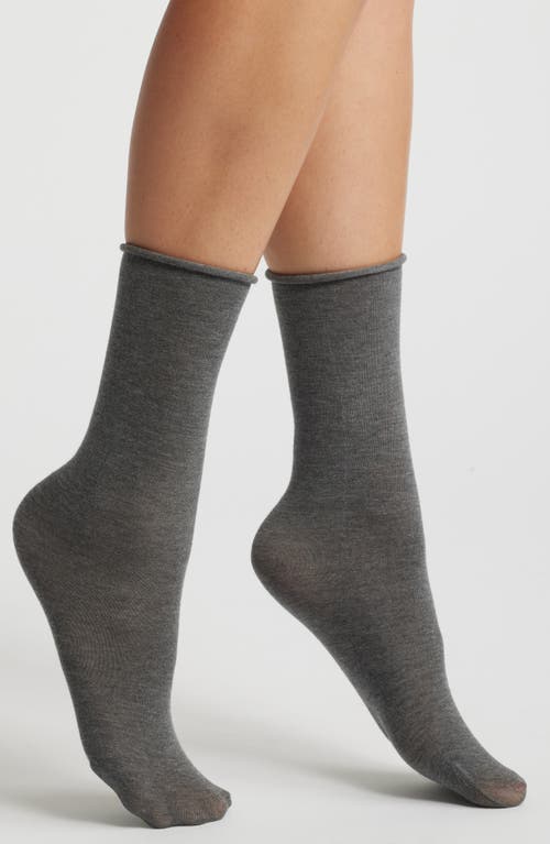 Oroblu Cheryl Quarter Socks in Grey Melange 