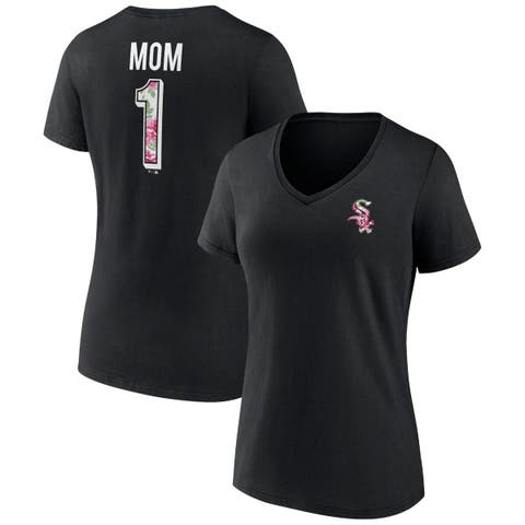 Women's Black Chicago White Sox Mother's Day Plus Size Best Mom Ever V-Neck T-Shirt
