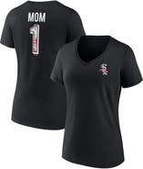 PROFILE Women's Black Chicago White Sox Mother's Day Plus Size Best Mom Ever V-Neck T-Shirt