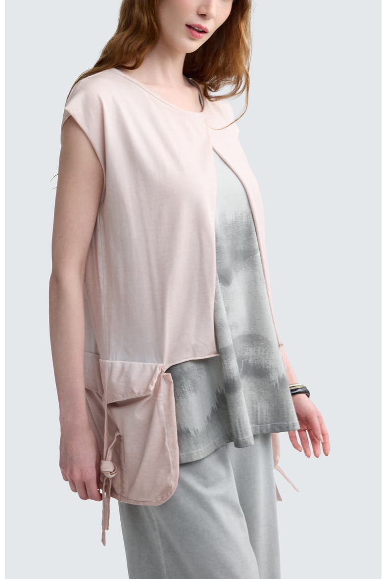 Elowyn Garment-Dyed Boxy Blouse, Alternate, color, Rose Quartz