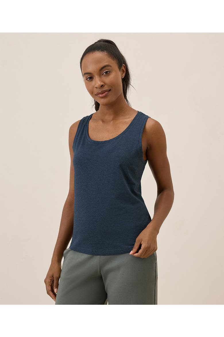 Organic Cotton Luxe Stretch Jersey Tank, Alternate, color, Castor Green