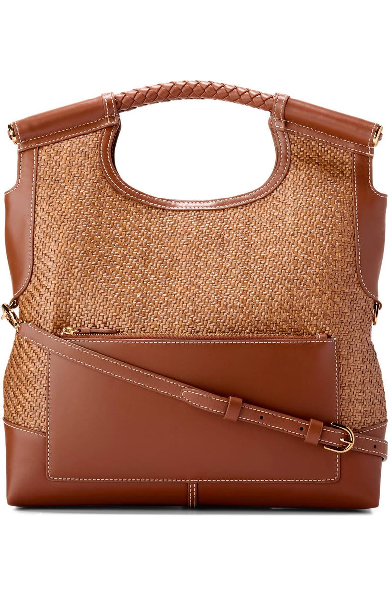 Cole Haan Carolyn Raffia Foldover Tote, Alternate, color,