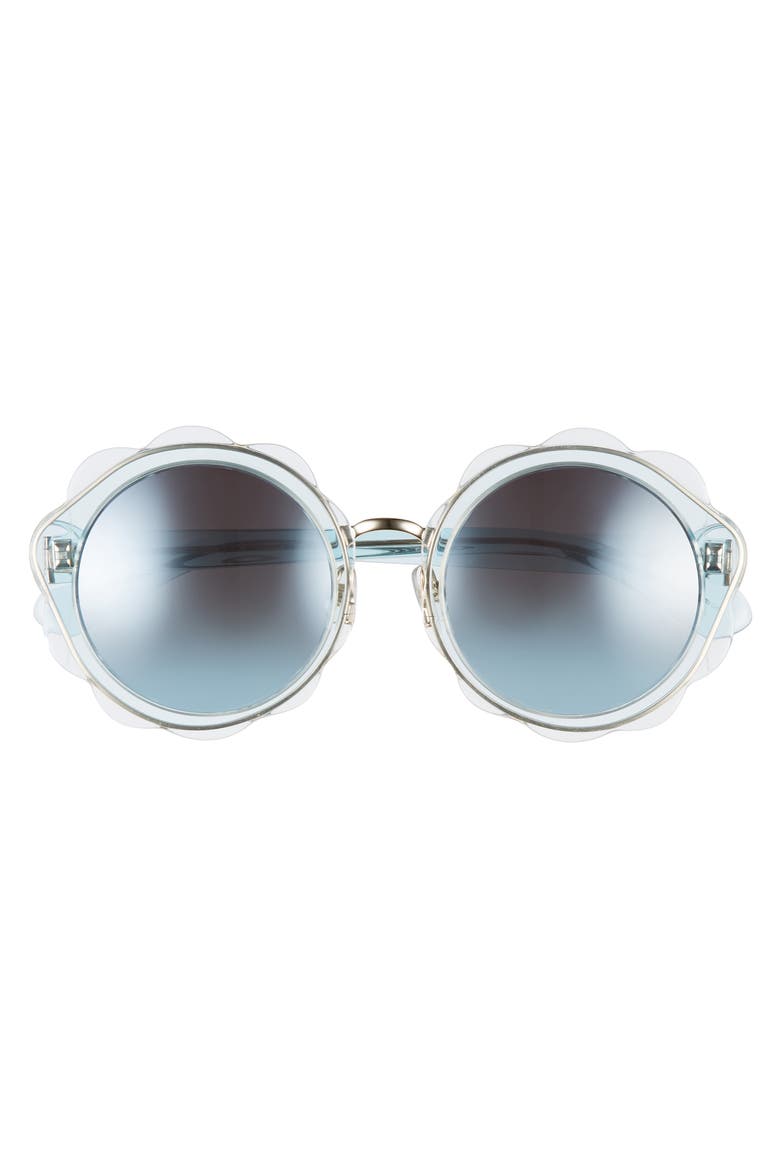 new york karries 52mm round sunglasses, Alternate, color, BLUE