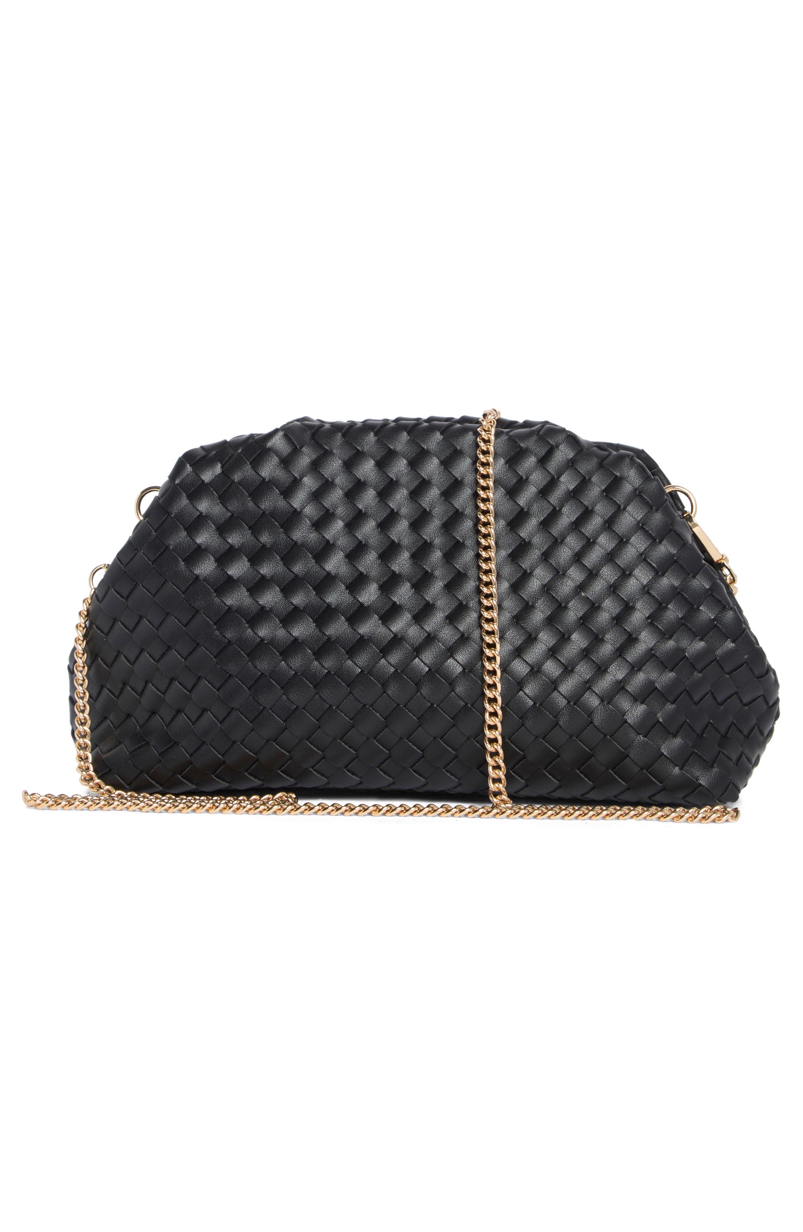 URBAN EXPRESSIONS HANDBAGS Woven Clutch, Alternate, color, Black