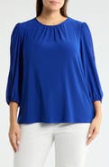 KASPER Lace Inset Sleeve Top