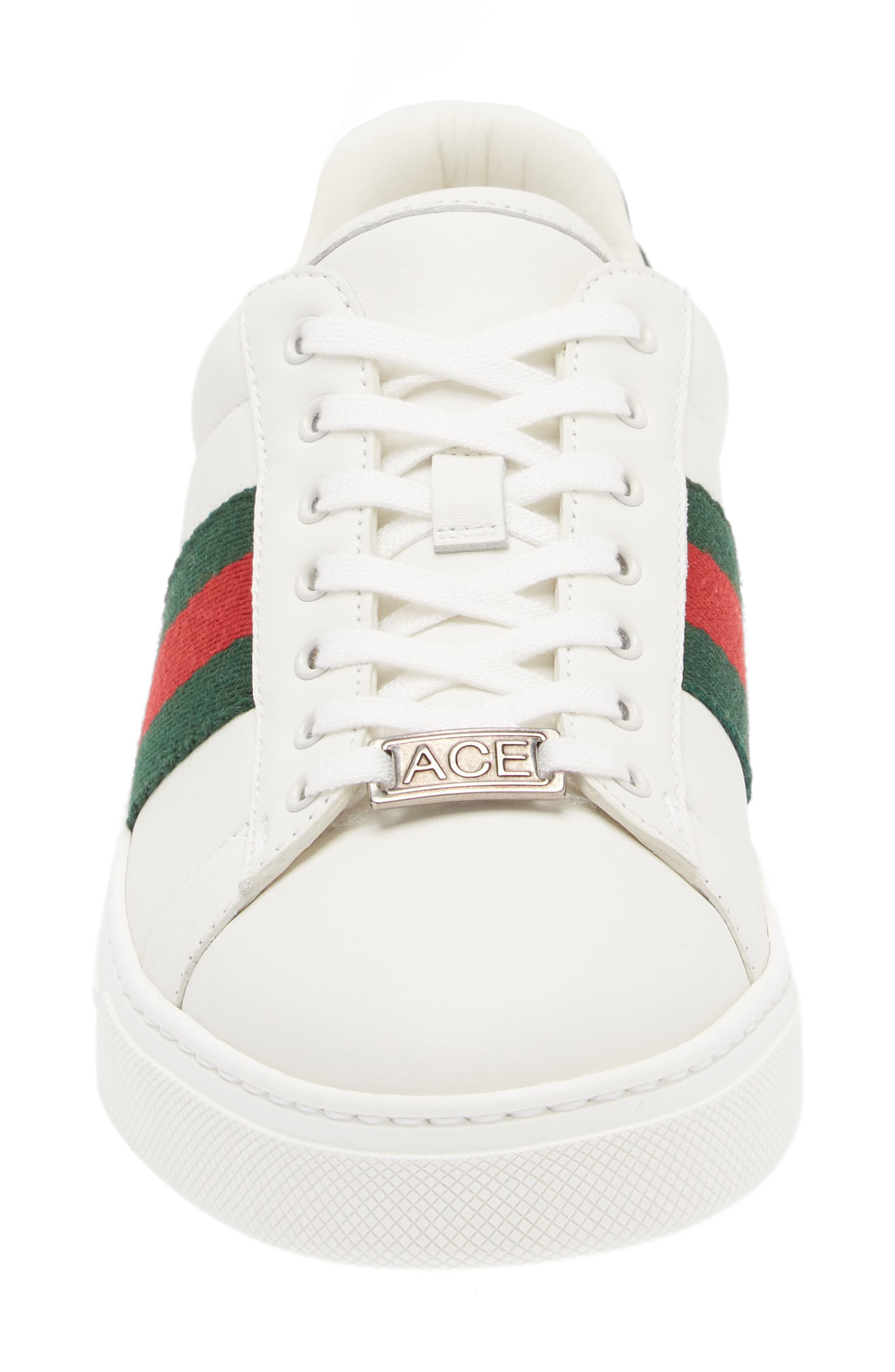 Gucci New Ace Sneaker, Alternate, color, White/ Green