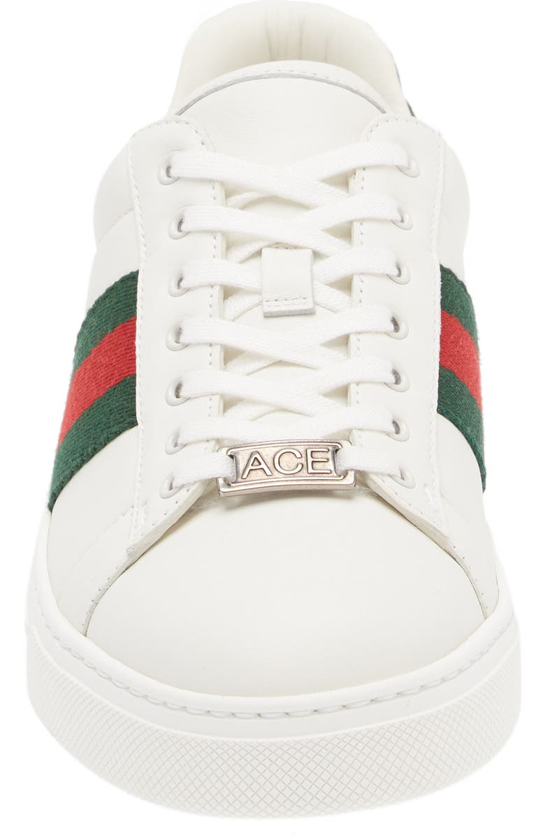 Gucci New Ace Sneaker, Alternate, color, White/ Green