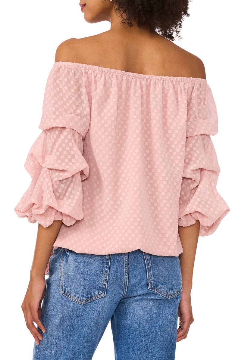 Vince Camuto Off the Shoulder Marie Sleeve Shirt, Alternate, color, 
