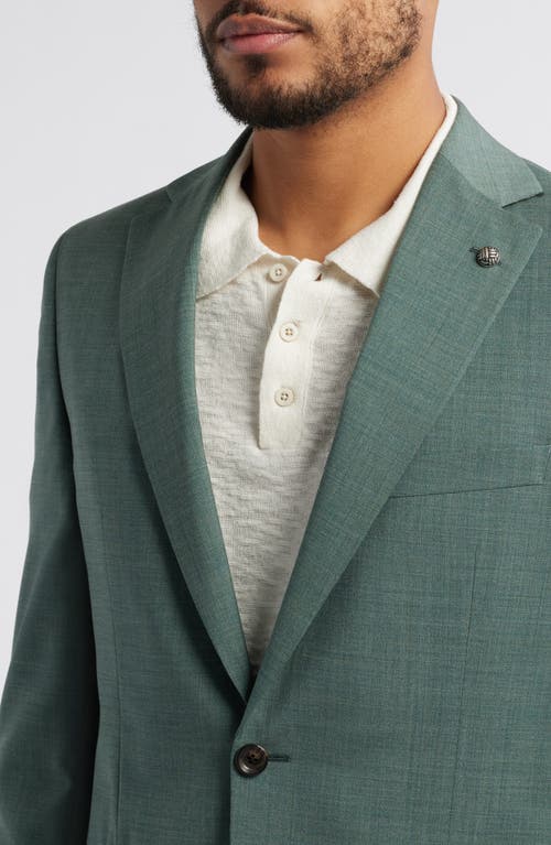 JACK VICTOR JACK VICTOR ESPRIT SOLID GREEN WOOL TWILL SUIT