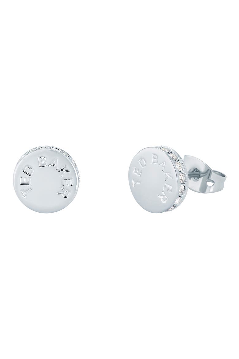 Seesay Sparkle Dot Stud Earrings, Alternate, color, SILVER TONE CLEAR CRYSTAL
