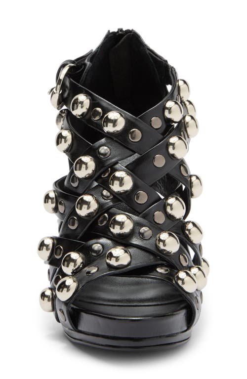 Jeffrey Campbell Retaliate Platform Sandal In Black Silver