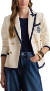Lauren Ralph Lauren Double Breasted Piquè Blazer